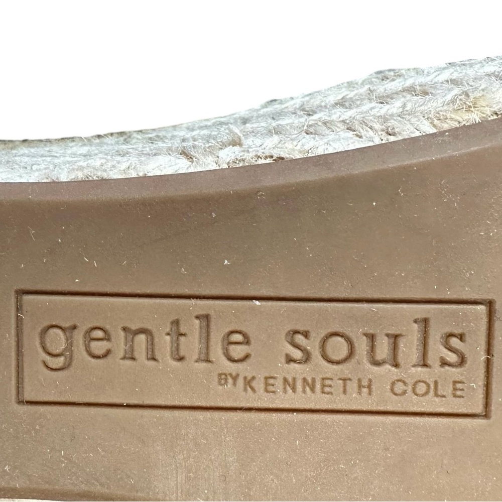 Gentle Souls by Kenneth Cole Colleen suede  wedge espadrille sandals 7.5 - Picture 9 of 10